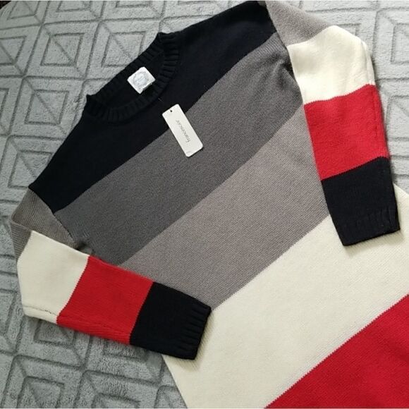 Striped Sweater Mini Dress   - Picture 3 of 4